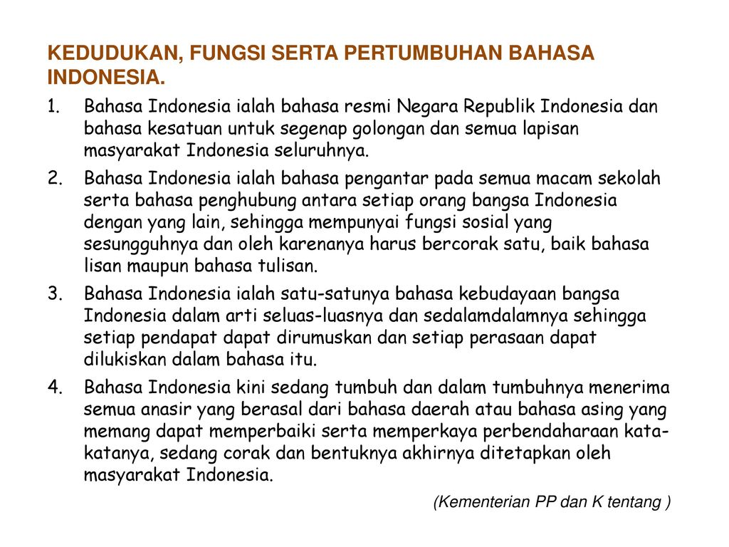 Makalah Sejarah Kedudukan Dan Fungsi Bahasa Indonesia Seputar Sejarah